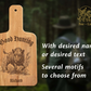 Jäger Vesperbrett personalisiert Wildschwein – Buche Holzbrett mit Name & Griff