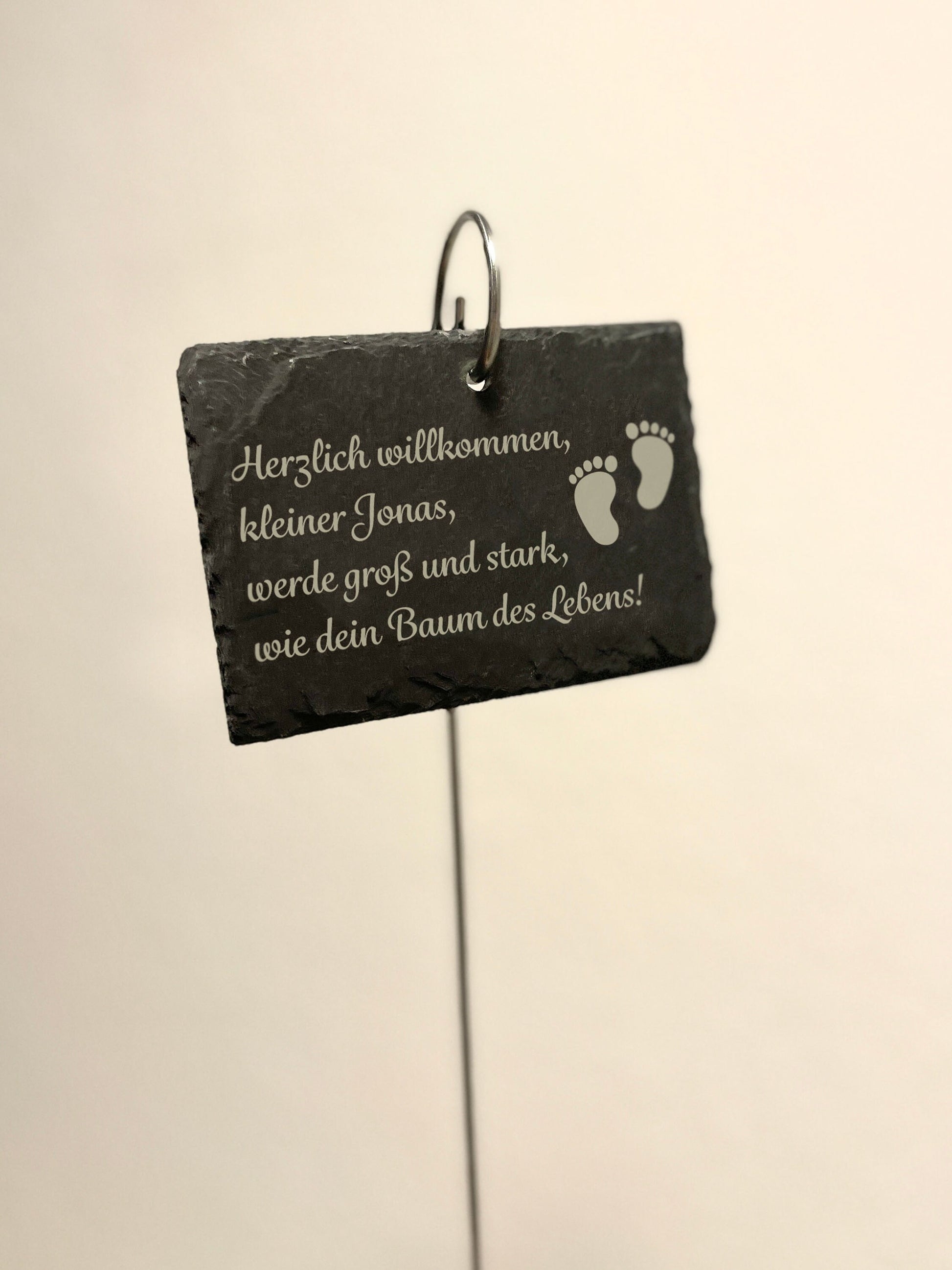 Personalisierte Schiefer Gartenschilder zur Geburt, Geburtsbaum, Hochzeit, Lebensbaum, Pflanzenschilder, Schiefertafeln, Baum des Lebens