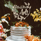 Cake Topper für Hochzeitstorte, personalisierter Cake Topper mit Namen, Mr und Mrs, Deko für Torte, Hochzeitsdeko Zweige