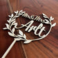 Cake Topper für Hochzeitstorte, personalisierter Cake Topper mit Namen, Mr und Mrs, Deko für Torte, Hochzeitsdeko Zweige