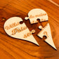 Herz-Puzzle aus Holz, Willst Du meine Patentante sein? – Einzigartiges Geschenk zur Taufe, Taufpatin fragen