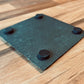 Schiefer-Untersetzer mit Gravur – Ammonit & Optische Täuschung (10x10 cm)