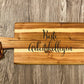 Personalisiertes Akazien Holzbrett mit Griff – Vesperbrett mit Name & Lederband