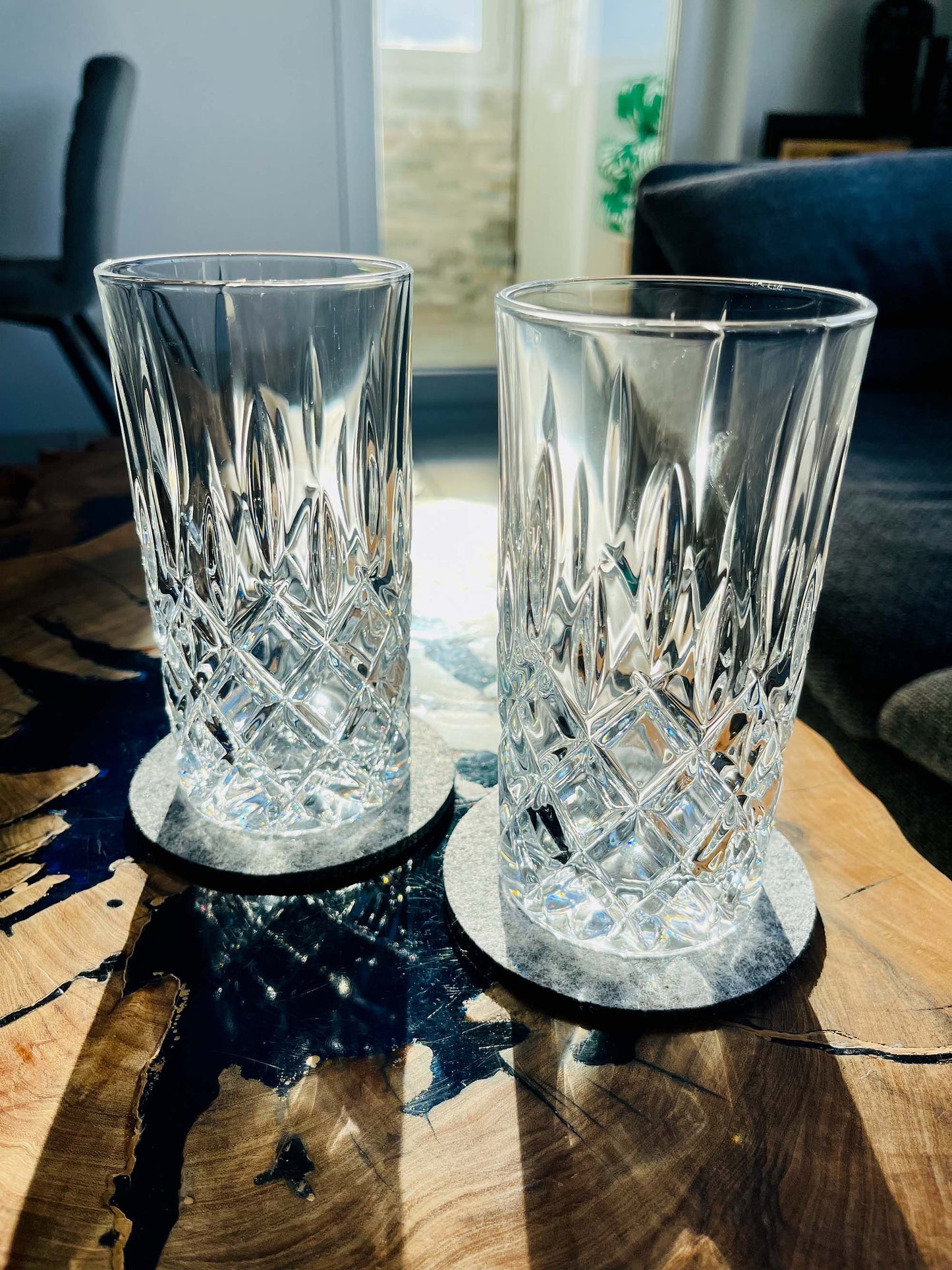 Personalisierte Filz-Untersetzer mit Name – Lustiges Geschenk für Weinliebhaber