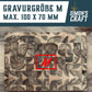 XXL Akazien-Schneidebrett Stirnholz personalisiert – Massives BBQ Tranchierbrett (42x30x4cm)