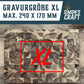 XXL Akazien-Schneidebrett Stirnholz personalisiert – Massives BBQ Tranchierbrett (42x30x4cm)