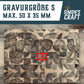 XXL Akazien-Schneidebrett Stirnholz personalisiert – Massives BBQ Tranchierbrett (42x30x4cm)