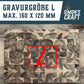 XXL Akazien-Schneidebrett Stirnholz personalisiert – Massives BBQ Tranchierbrett (42x30x4cm)