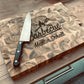XXL Akazien-Schneidebrett Stirnholz personalisiert – Massives BBQ Tranchierbrett (42x30x4cm)