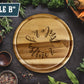Personalisiertes rundes Vesperbrett Akazie – Holzbrettchen mit Name & Gravur