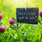 Schiefer Pflanzenstecker „Felt cute might die later“ – Witziges Schild für Zimmerpflanzen