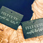 Schiefer Pflanzenstecker „Felt cute might die later“ – Witziges Schild für Zimmerpflanzen