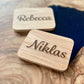 Personalisierte Raclette-Untersetzer aus Holz – Pfännchen-Halter mit Name & Sprüchen