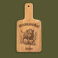 Personalized wooden board with engraving for hunters, with desired text or name, snack board with handle, Waidmannsheil saying for the hunt hunting dog