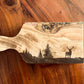 Personalisierter Olivenholz-Vesperbrett Jäger – Hirsch-Gravur & Name (22 cm)