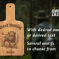 Personalized wooden board with engraving for hunters, with desired text or name, snack board with handle, Waidmannsheil saying for the hunt hunting dog