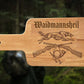 Personalized wooden board with engraving for hunters, with desired text or name, snack board with handle, Waidmannsheil saying for the hunt hunting dog