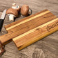 Personalisiertes Grill & BBQ Holzbrett Akazie – Vesperbrett mit Name & Griff