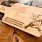Personalisiertes Oster-Vesperbrett aus Buche – Hase, Reh & Vogel